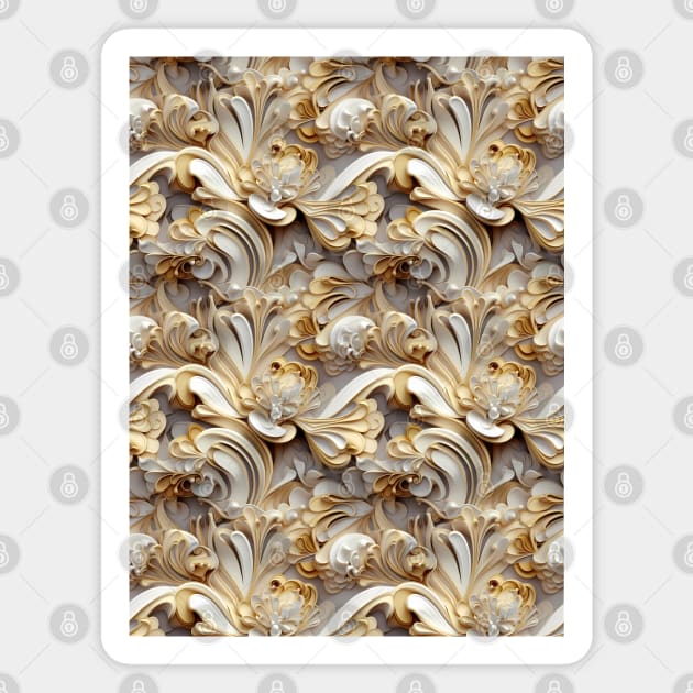 Baroque 3D Design #4 Magnet by MarkColeImaging